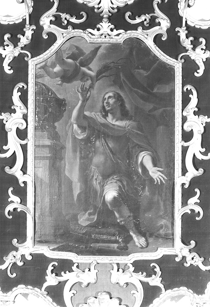 San Sigismondo (stendardo processionale, elemento d'insieme) - ambito bolognese (seconda metà sec. XVIII)