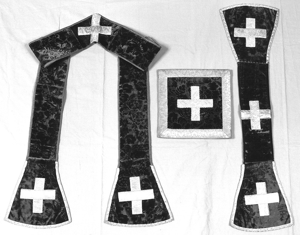 paramento liturgico, insieme - manifattura italiana (seconda metà sec. XIX)