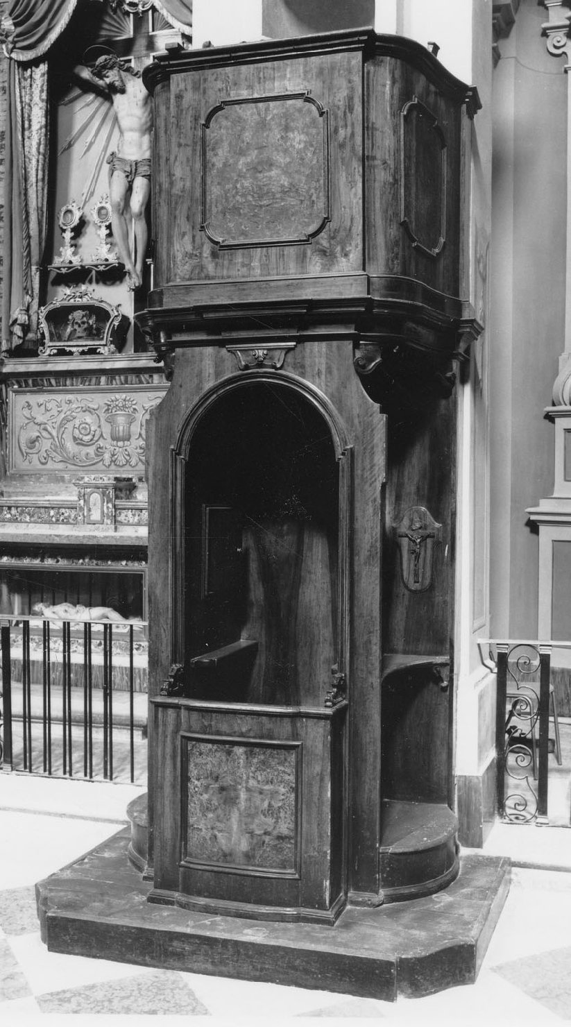 confessionale - manifattura emiliana (prima metà sec. XVIII)