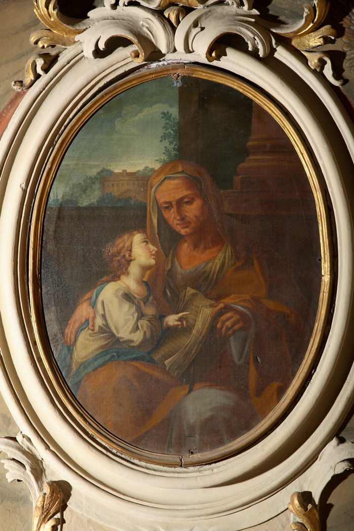Maria Vergine bambina e Sant'Anna (dipinto) di Pedrini Filippo (cerchia) (seconda metà sec. XVIII)