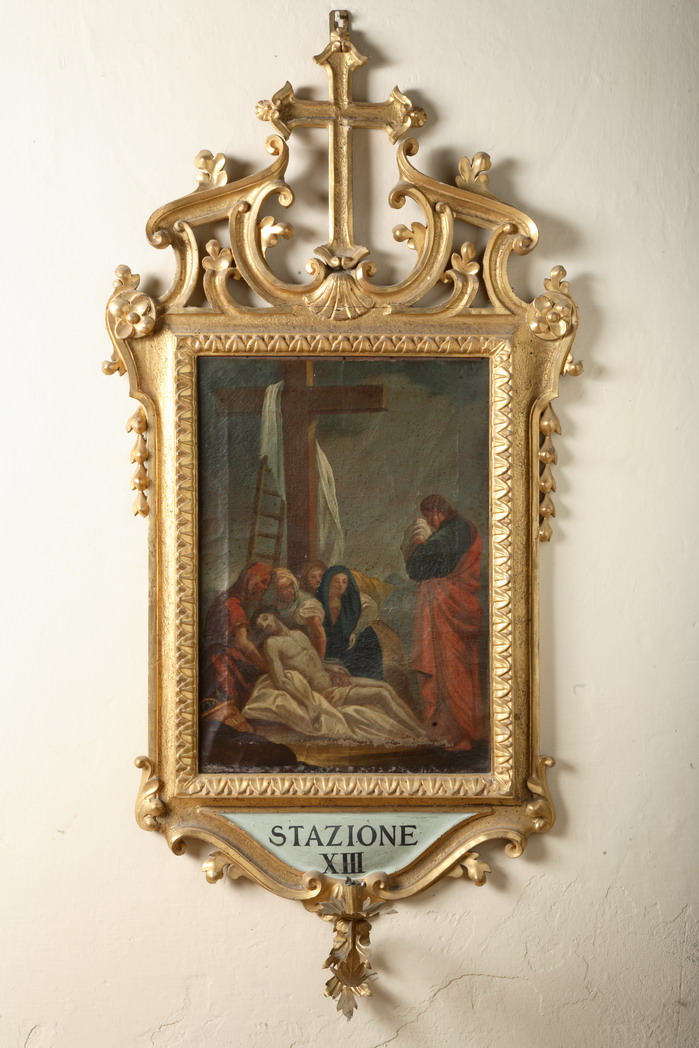 stazione XIII: Gesù deposto dalla croce (dipinto) - ambito emiliano (prima metà sec. XVIII)