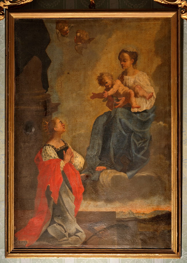 Madonna con Bambino e Santa Caterina d'Alessandria (dipinto) di Faccini Pietro (inizio sec. XVII)