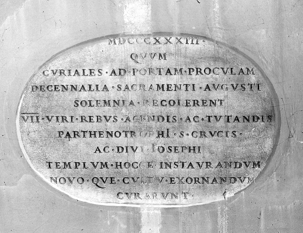 lapide celebrativa - manifattura bolognese (sec. XIX)