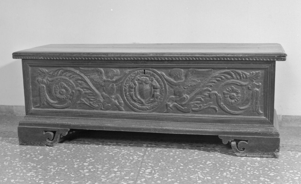 cassapanca - manifattura emiliana (seconda metà sec. XVI)