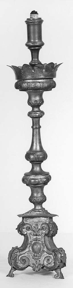candeliere d'altare - bottega emiliana (seconda metà sec. XVIII)