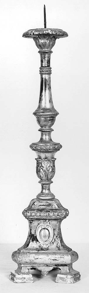 candeliere d'altare - bottega emiliana (metà sec. XIX)