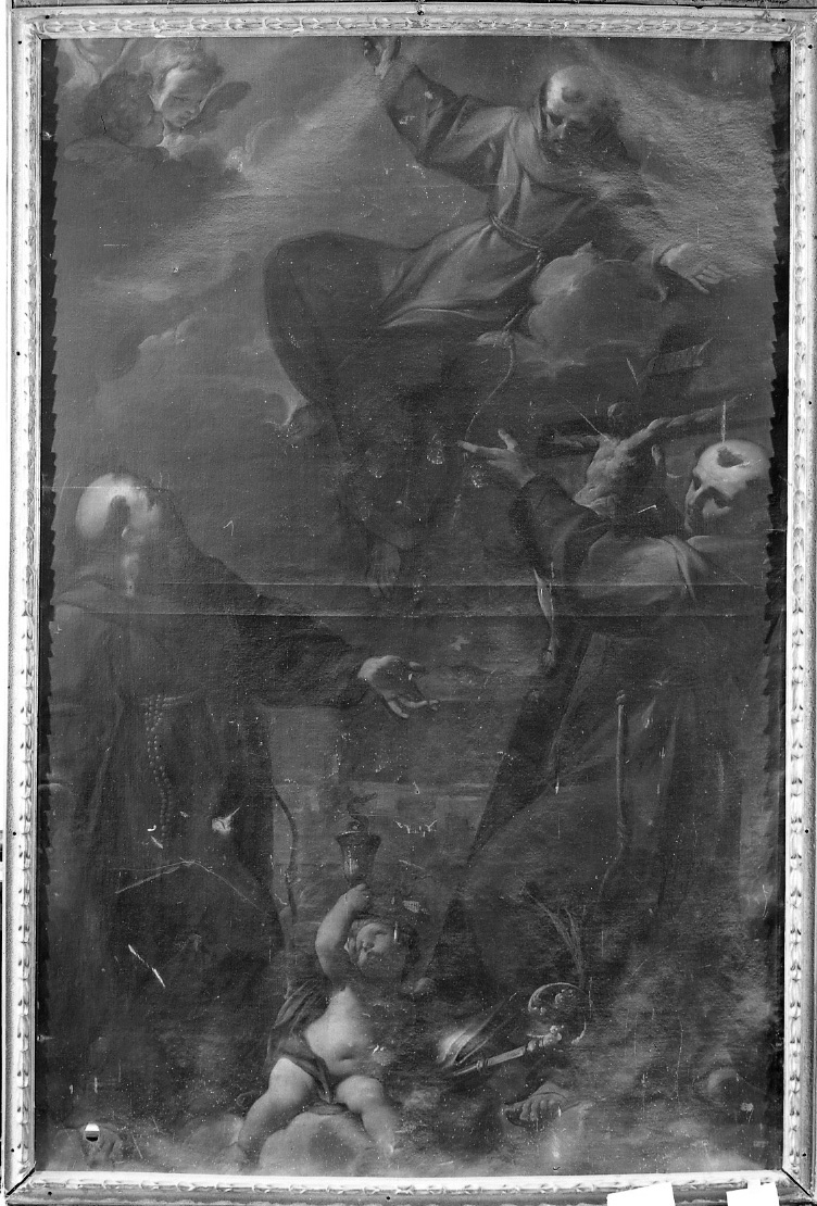 San Francesco d'Assisi, San Francesco Solano,San Giacomo della Marca (dipinto) di Monti Francesco (attribuito) (secondo quarto sec. XVIII)