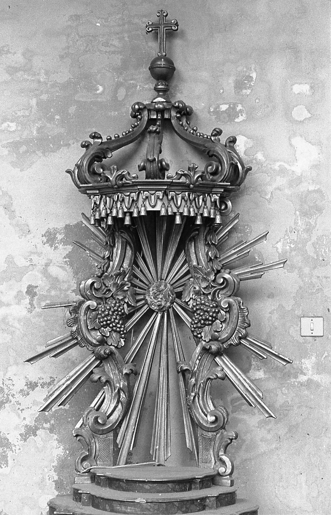 tronetto per esposizione eucaristica - bottega emiliano-romagnola (sec. XIX)