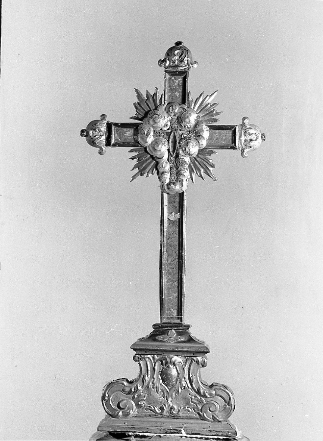 reliquiario - a croce - bottega emiliano-romagnola (metà sec. XVIII)