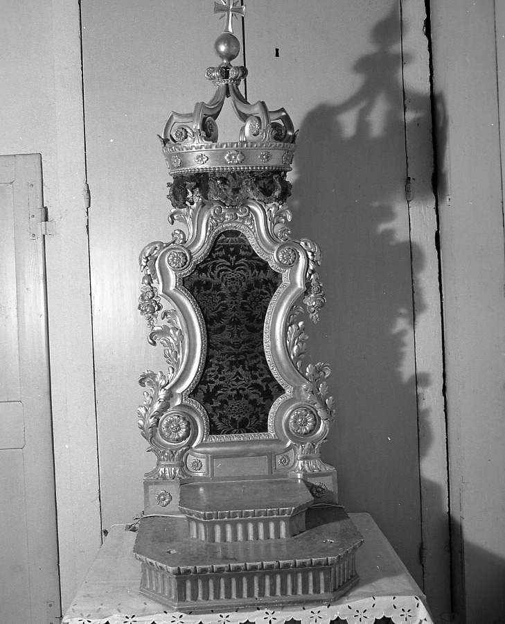 tronetto per esposizione eucaristica - bottega emiliano-romagnola (fine/inizio secc. XIX/ XX)