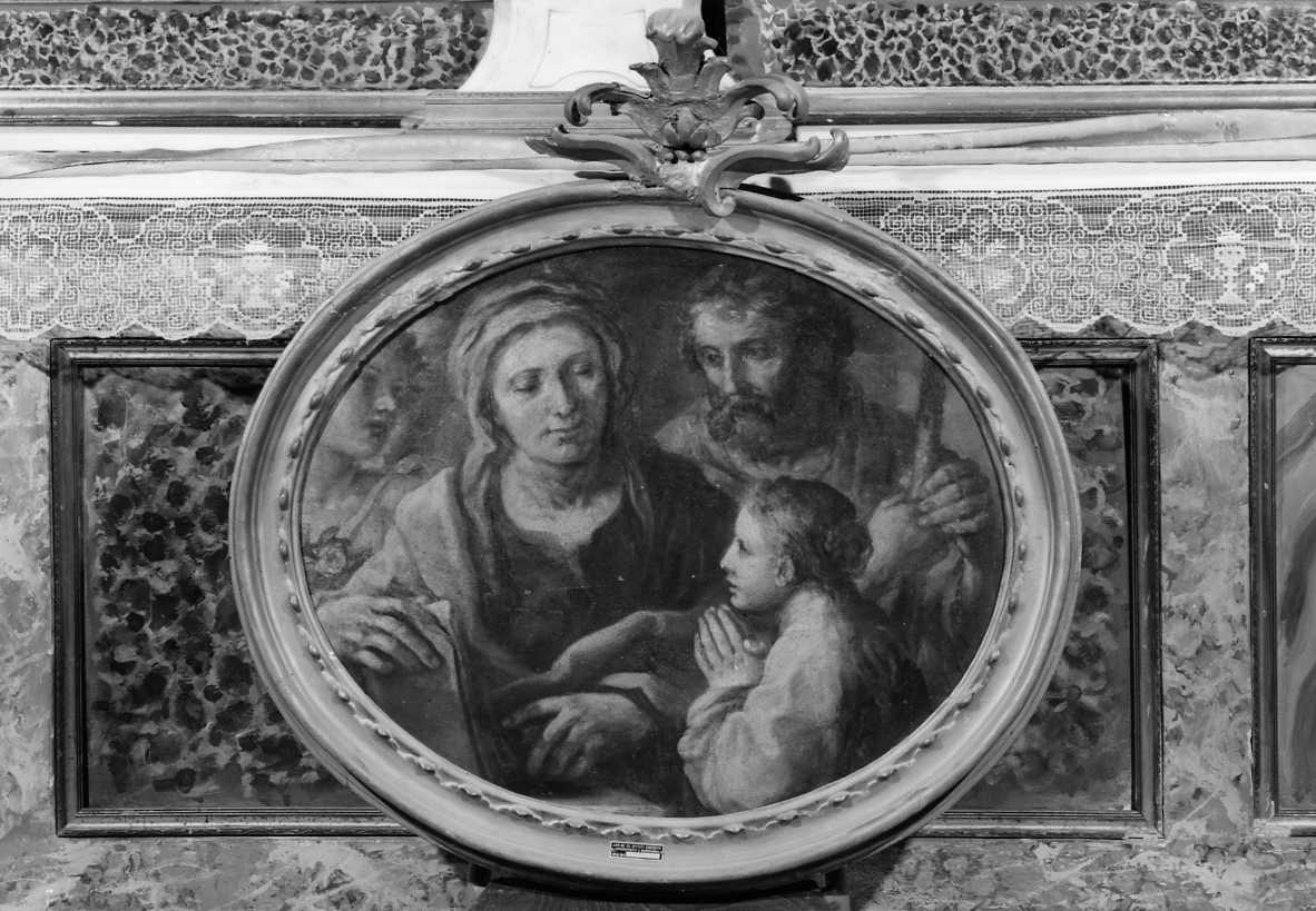 Maria Vergine bambina con Sant'Anna e San Gioacchino e un giovanetto (dipinto) - ambito bolognese (prima metà sec. XVIII)