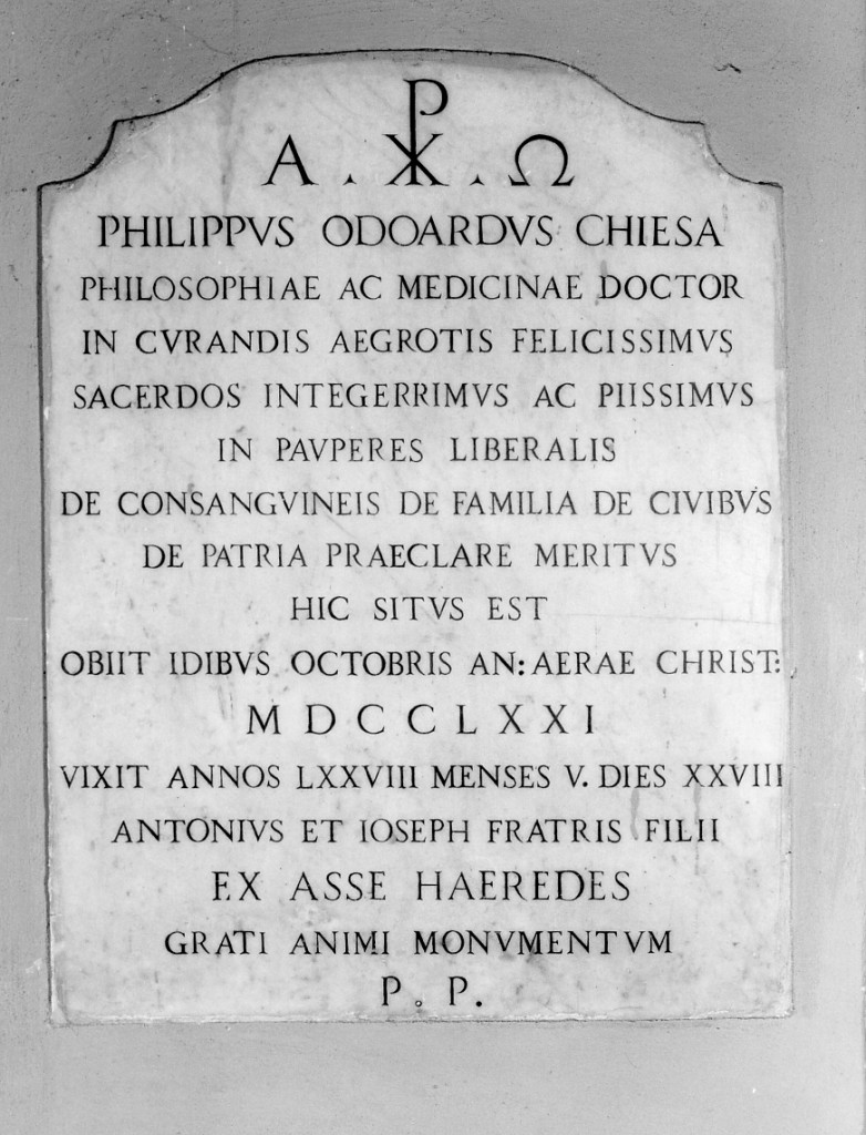 lapide - manifattura emiliana (sec. XVIII)