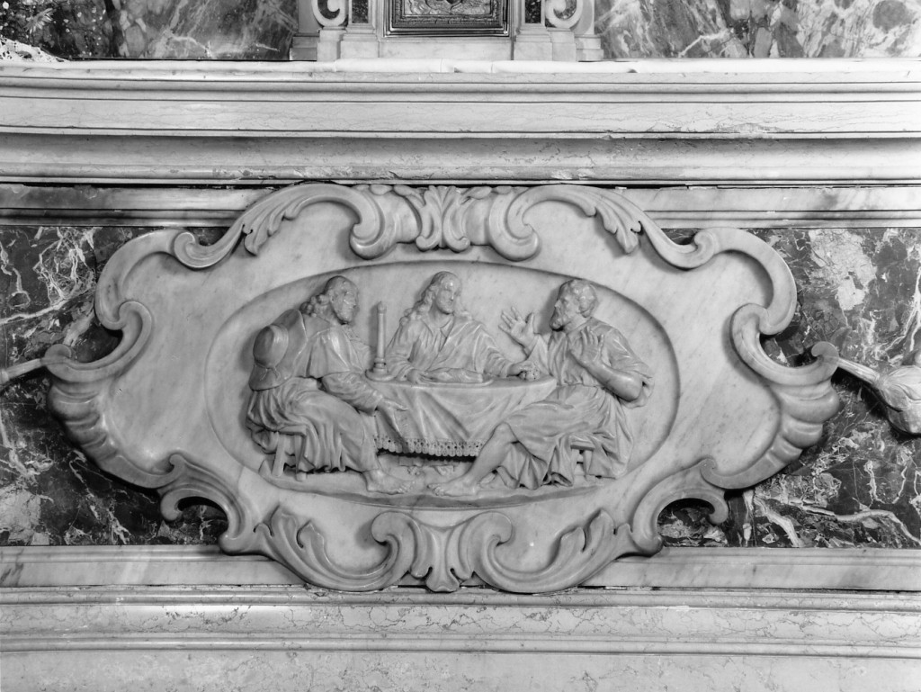 Cena in Emmaus (rilievo) - ambito emiliano (prima metà sec. XVII)
