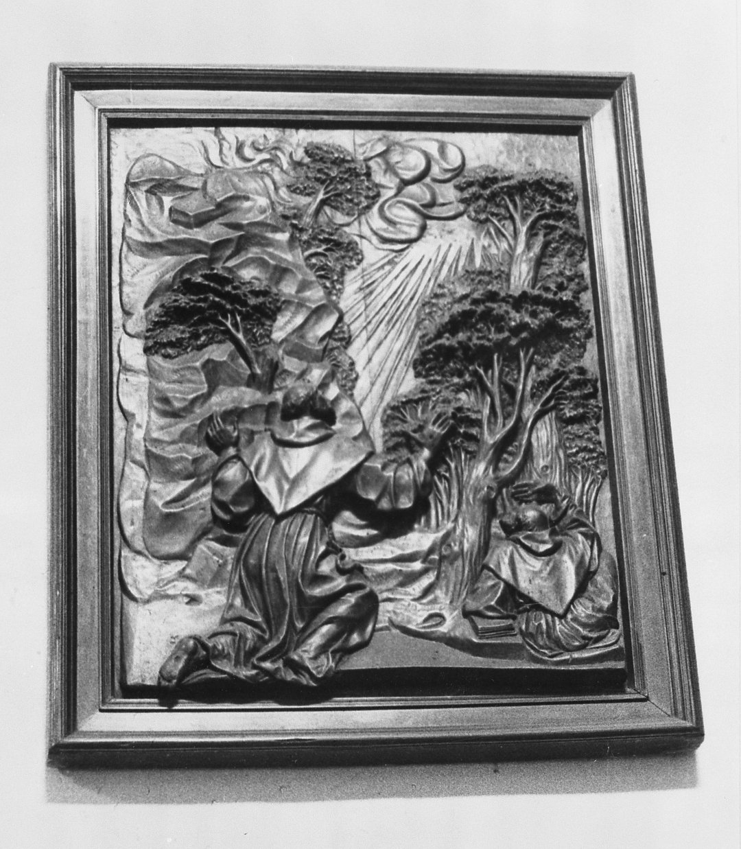 San Francesco d'Assisi riceve le stimmate (rilievo) di Porri Filippo (sec. XVII)