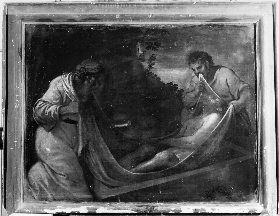 deposizione di Cristo nel sepolcro (dipinto) di Scarsella Ippolito detto Scarsellino (inizio sec. XVII)