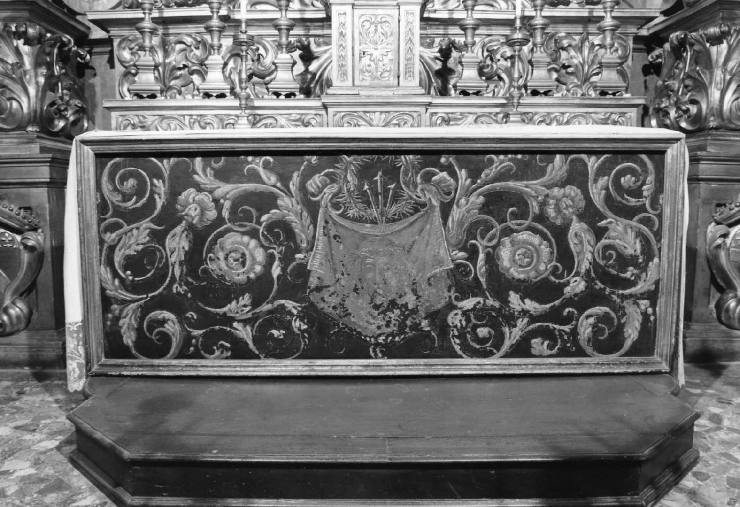 Sacra Sindone (paliotto) - ambito emiliano (prima metà sec. XVII)