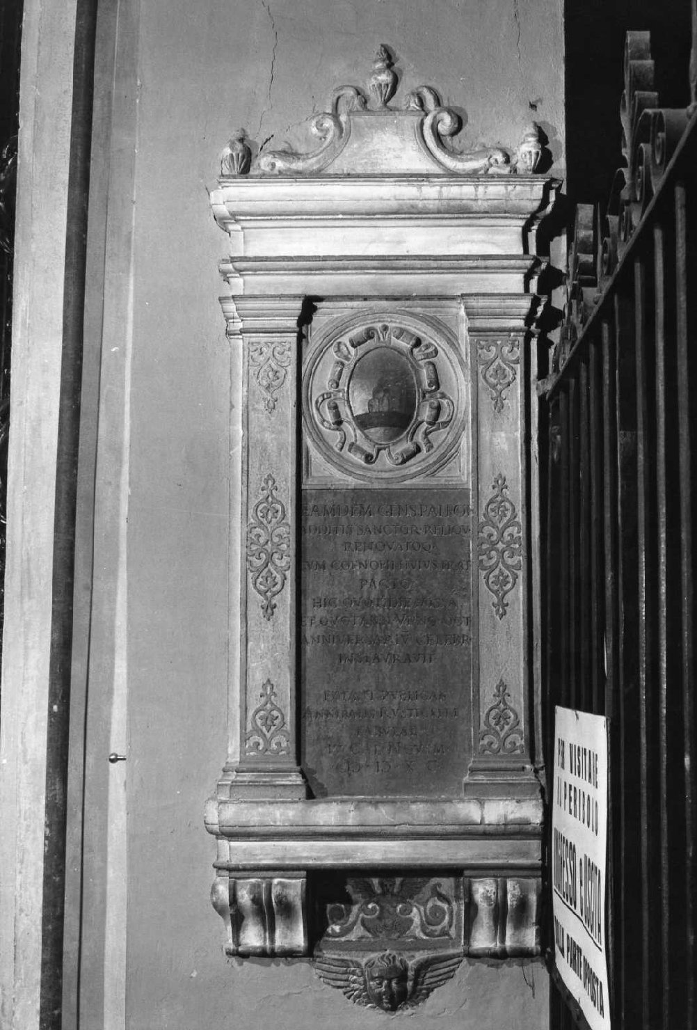 lapide celebrativa - ambito bolognese (sec. XVI)