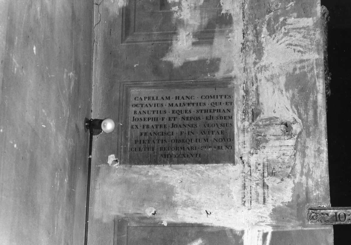 lapide celebrativa - ambito bolognese (sec. XIX)