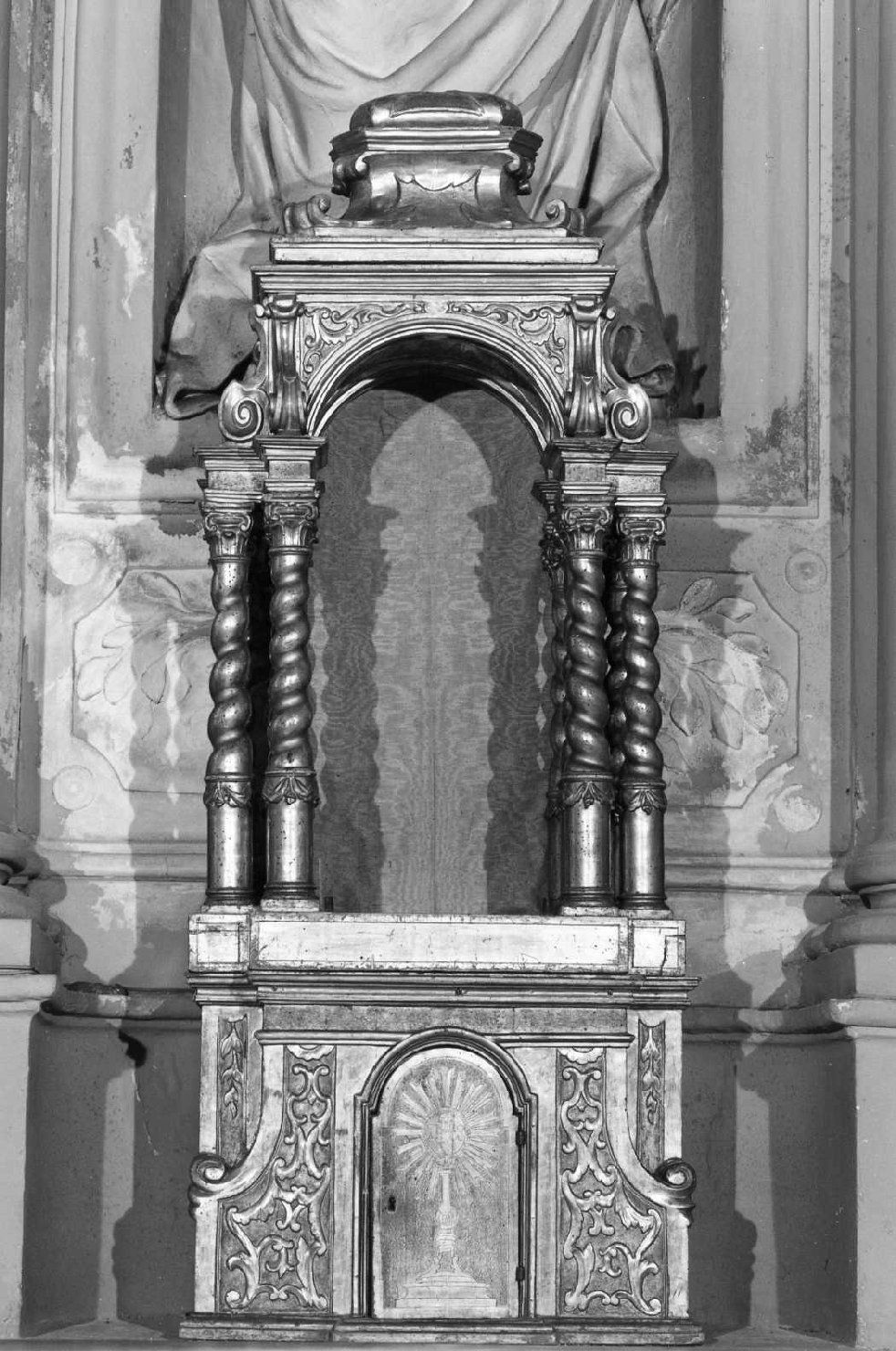 tabernacolo - a frontale architettonico - ambito bolognese (seconda metà sec. XVII)