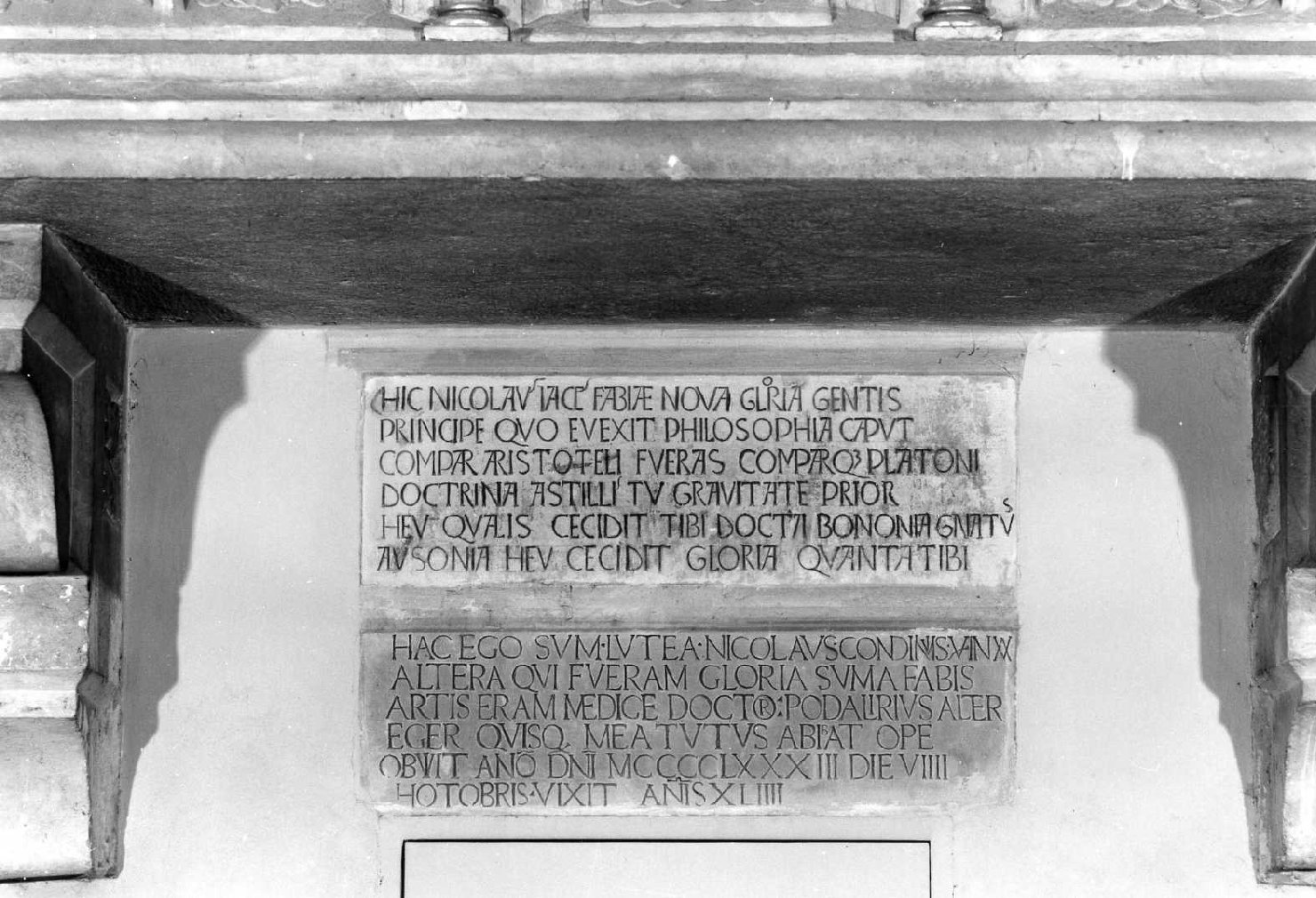 lapide - ambito bolognese (metà sec. XV)