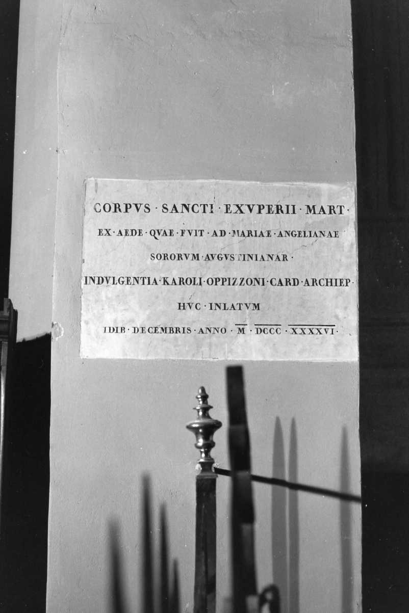 lapide celebrativa - ambito bolognese (sec. XIX)