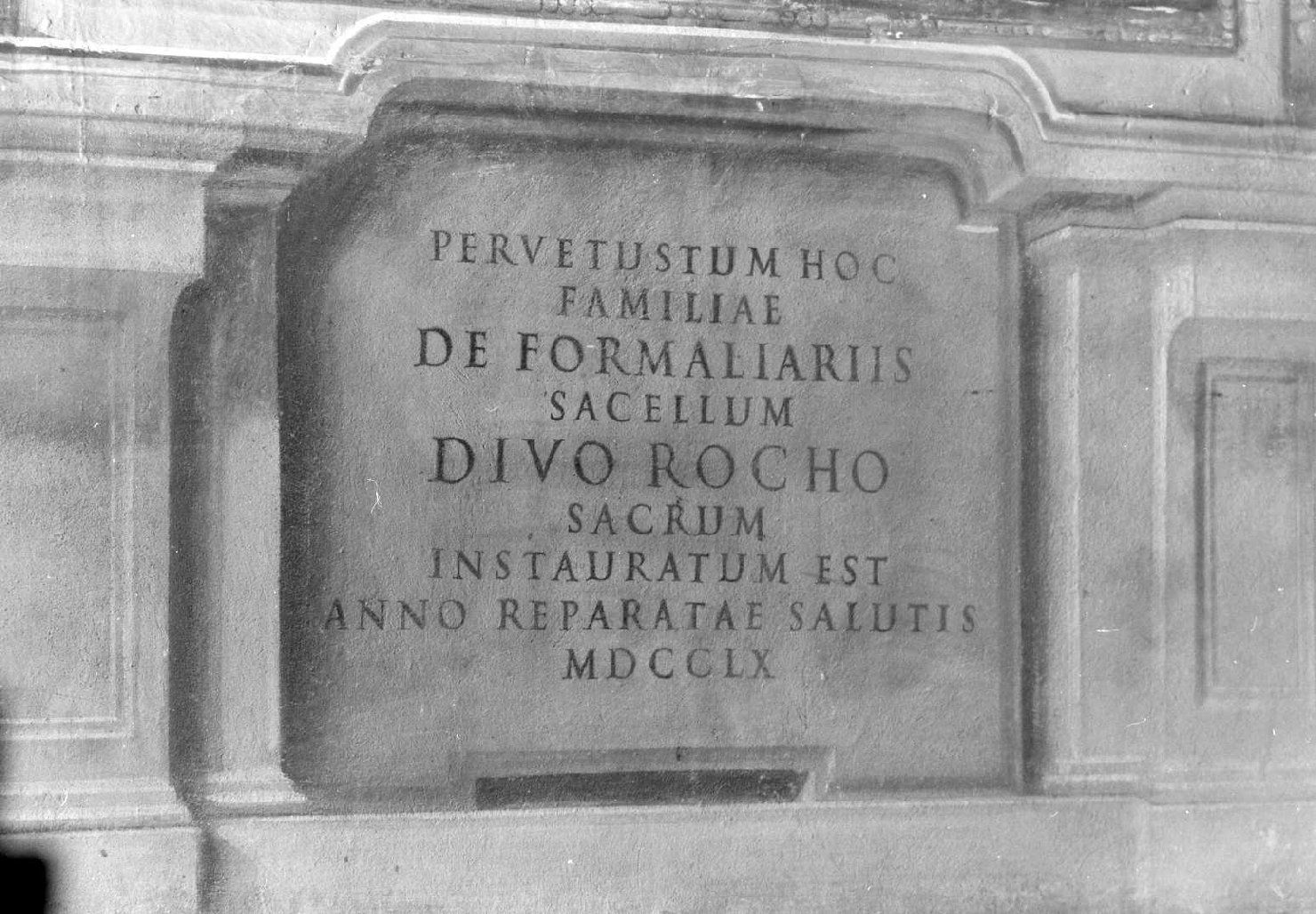 lapide celebrativa - ambito bolognese (sec. XVIII)