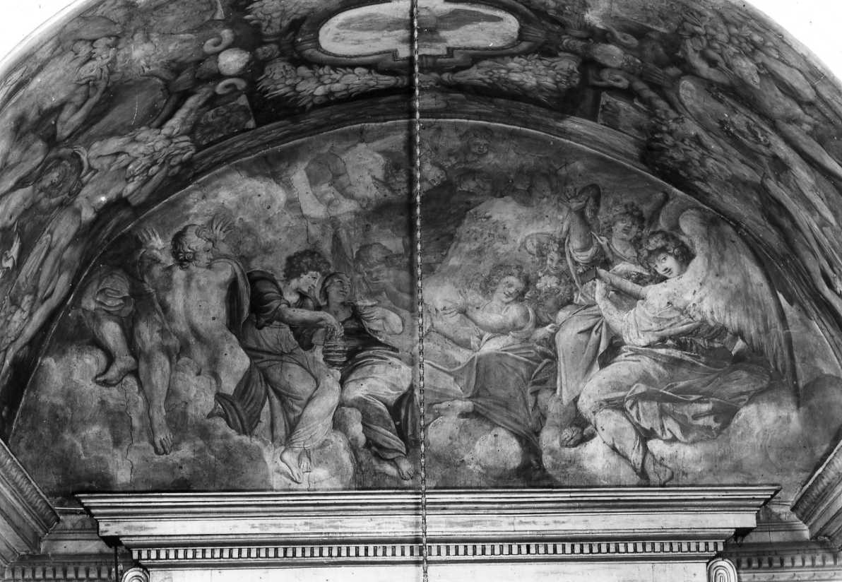 angeli musicanti in gloria (dipinto) di Brizio Francesco (sec. XVII)