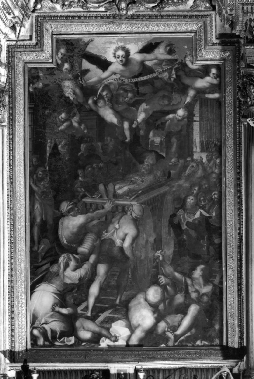 Funerali di Sant'Agostino (pala d'altare) di Laureti Tommaso detto Siciliano (sec. XVI)