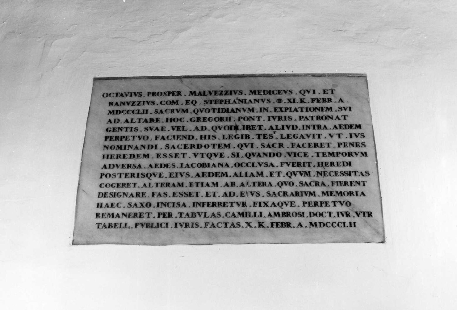 lapide prescrittiva - ambito bolognese (sec. XIX)