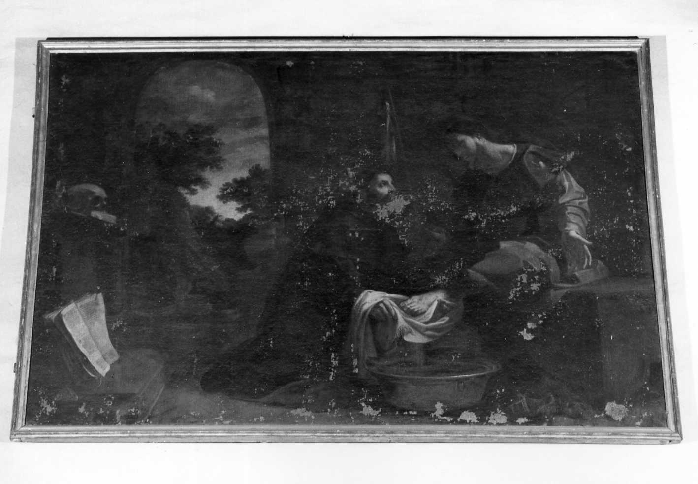 Apparizione di Cristo in veste di pellegrino a Sant'Agostino (dipinto) - ambito marchigiano (?) (metà sec. XVII)