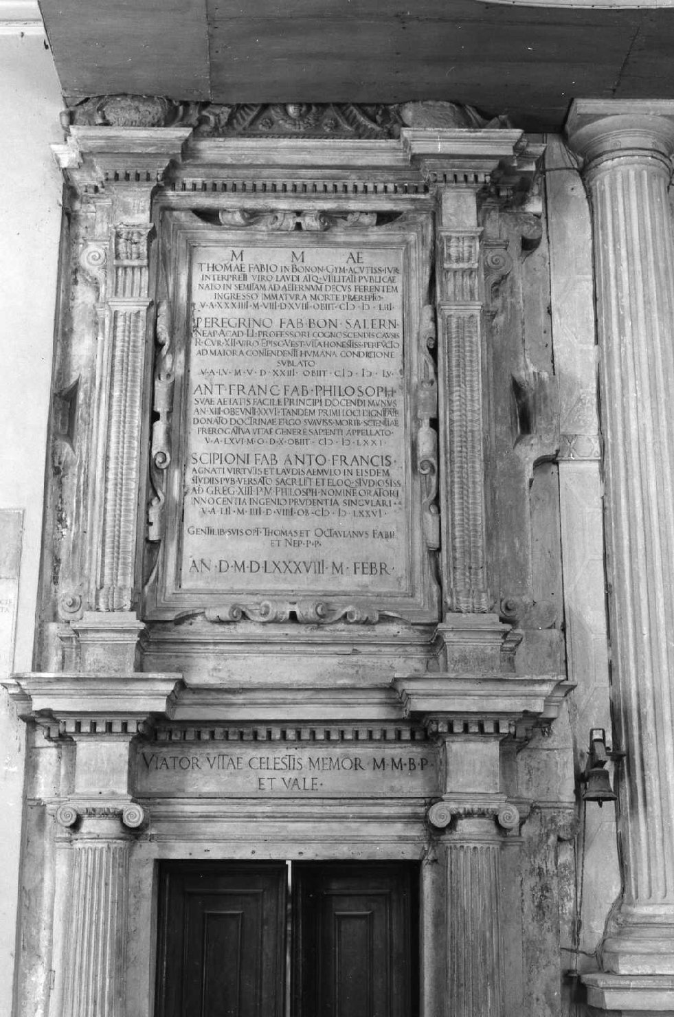 lapide commemorativa - ambito bolognese (sec. XVI)