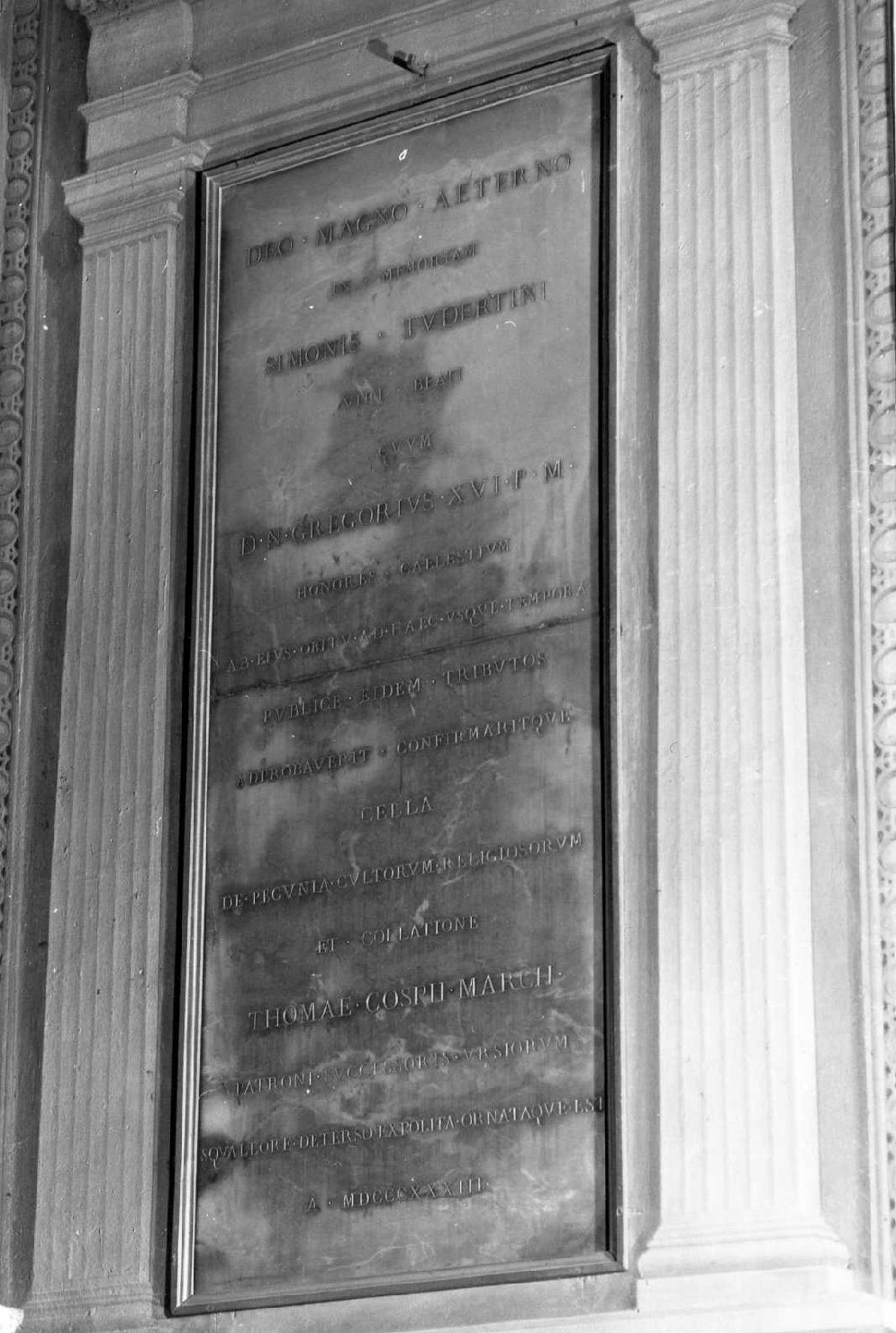 lapide celebrativa - ambito bolognese (sec. XIX)