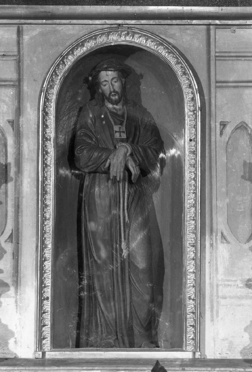 Cristo coronato di spine (statuetta devozionale) - manifattura emiliano-romagnola (inizio sec. XX)