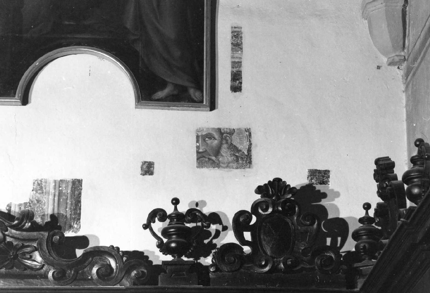 volto di Santo (dipinto, frammento) - ambito bolognese (seconda metà sec. XIV)