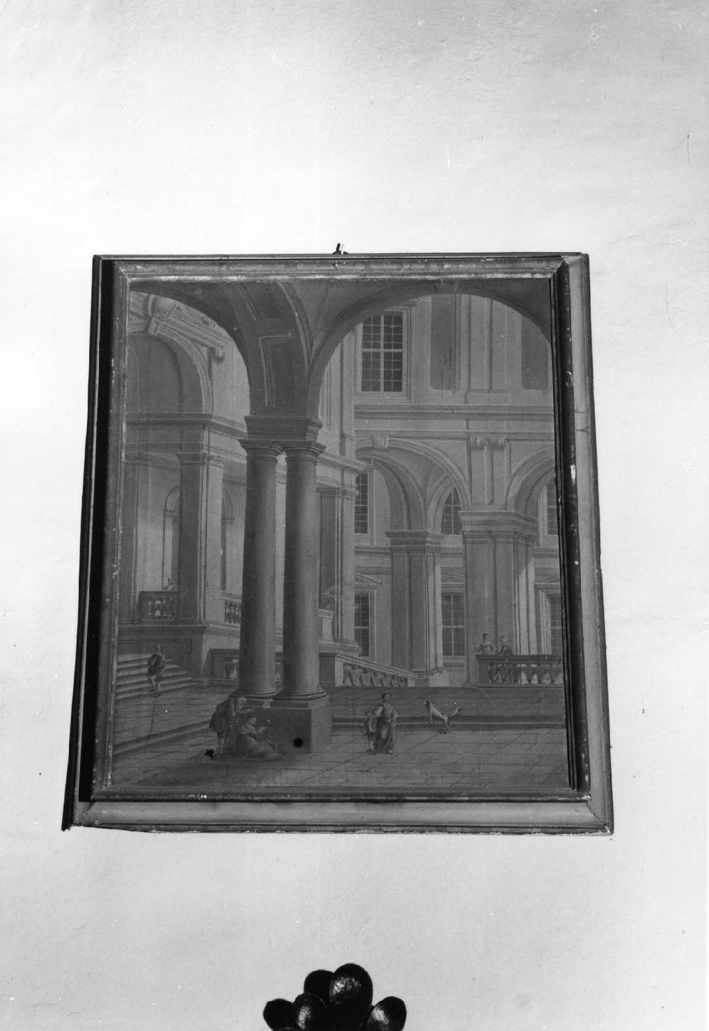 Interno d'architettura (dipinto) - ambito bolognese (prima metà sec. XVIII)