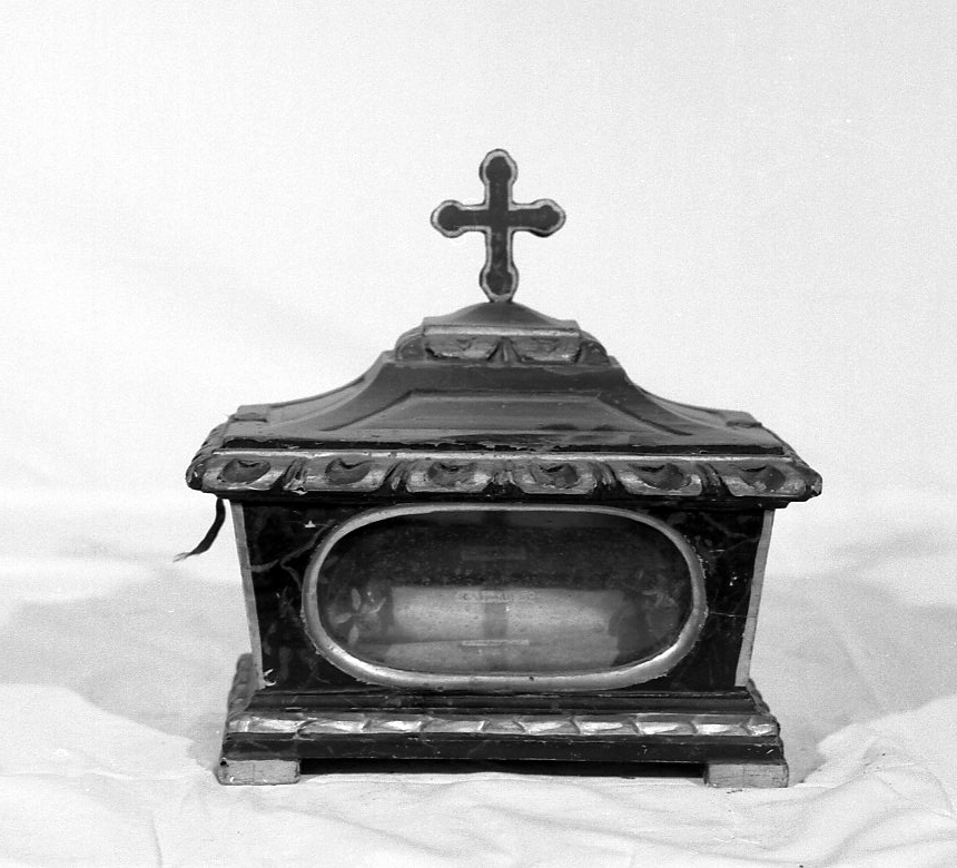 reliquiario a teca - a urna - ambito bolognese (secc. XVIII/ XIX)