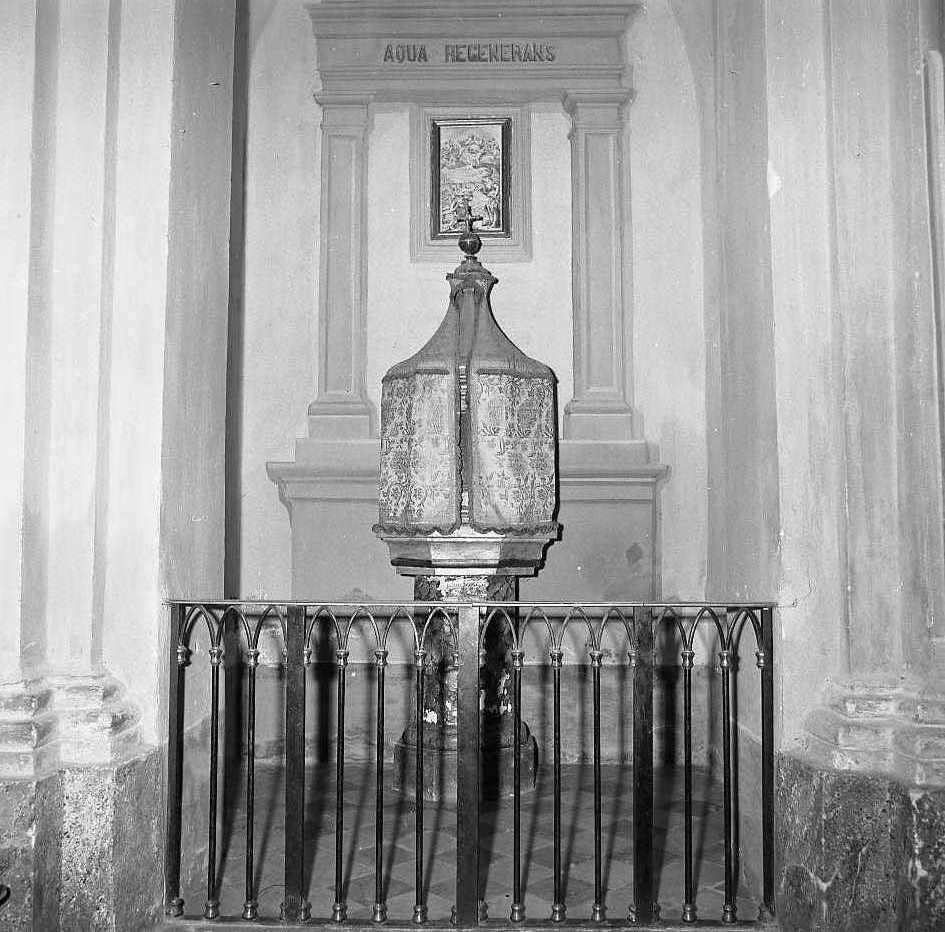 fonte battesimale - bottega emiliana (sec. XX)