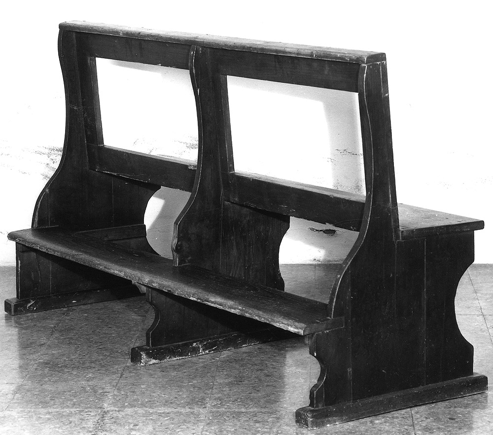 banco da chiesa, serie - bottega bolognese (primo quarto sec. XX)