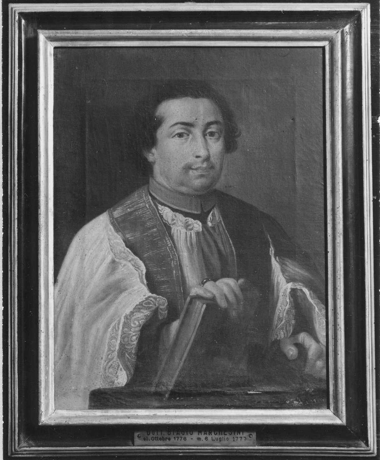 ritratto del dott. Biagio Marchesini (dipinto) - ambito emiliano (seconda metà sec. XVIII)