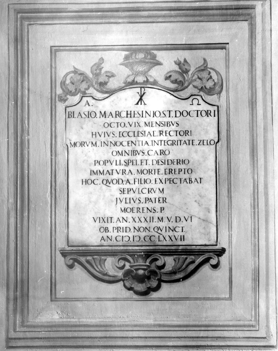 lapide, opera isolata - bottega emiliana (sec. XVIII)