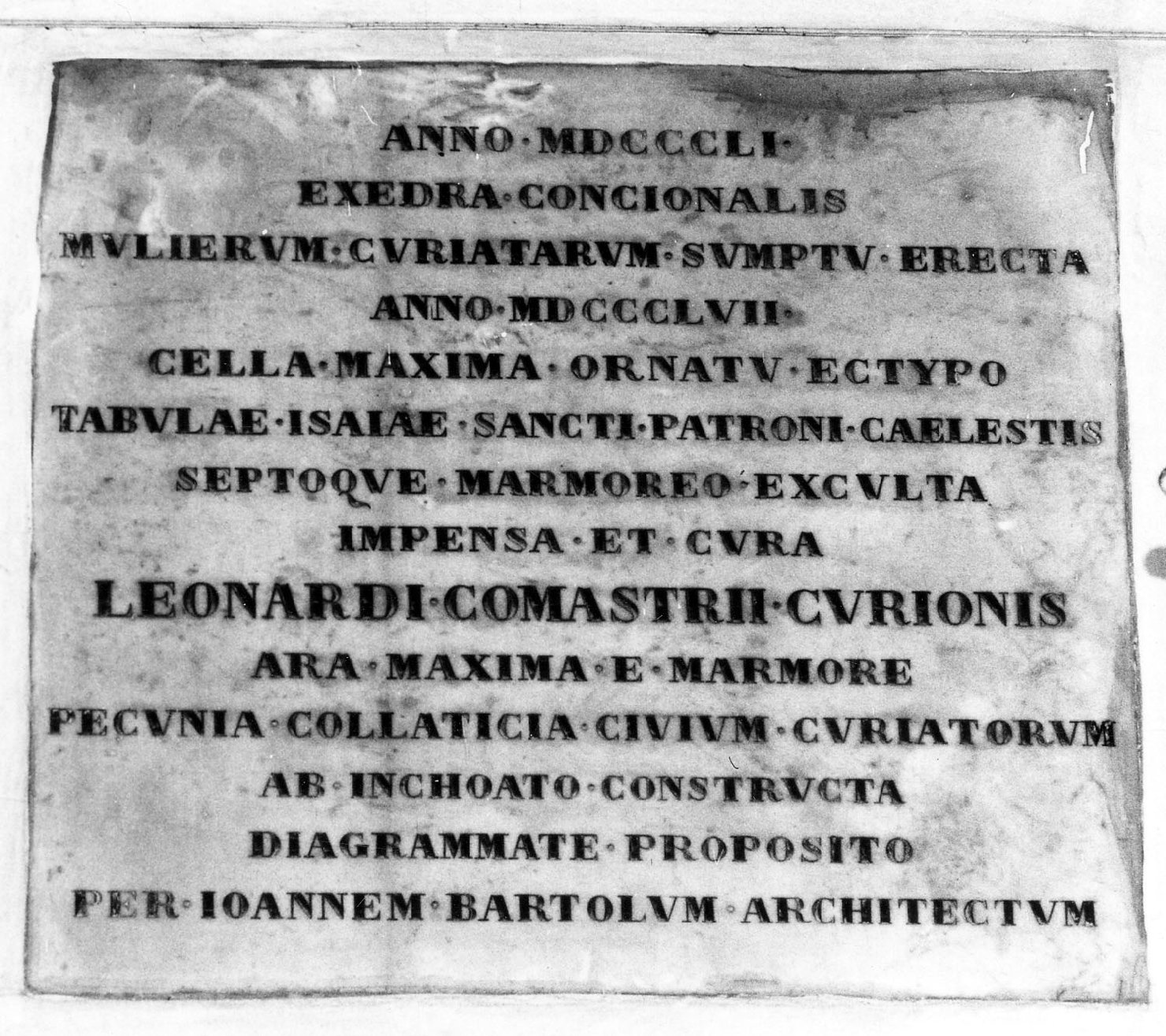 lapide, opera isolata - bottega emiliana (metà sec. XIX)