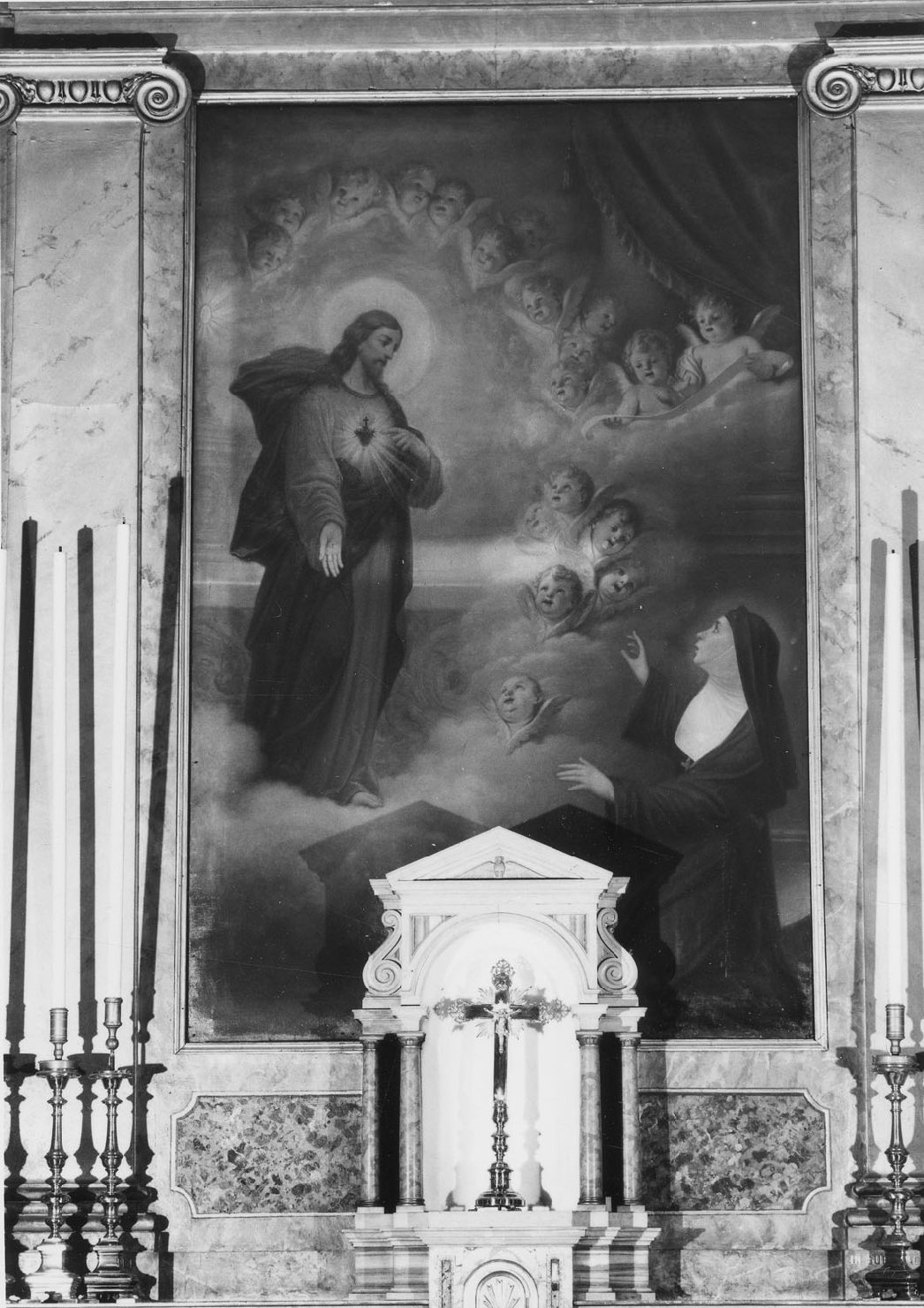 Sacro Cuore di Gesù (dipinto, opera isolata) di Baldi Giovan Battista (seconda metà sec. XIX)