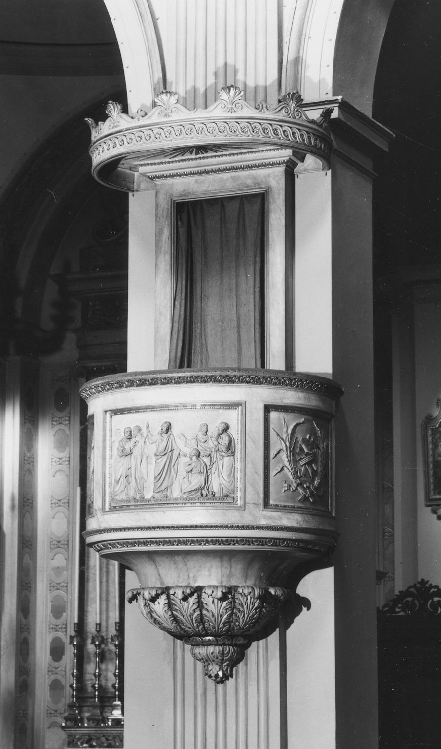 pulpito, opera isolata di Deserti Gaetano (metà sec. XIX)