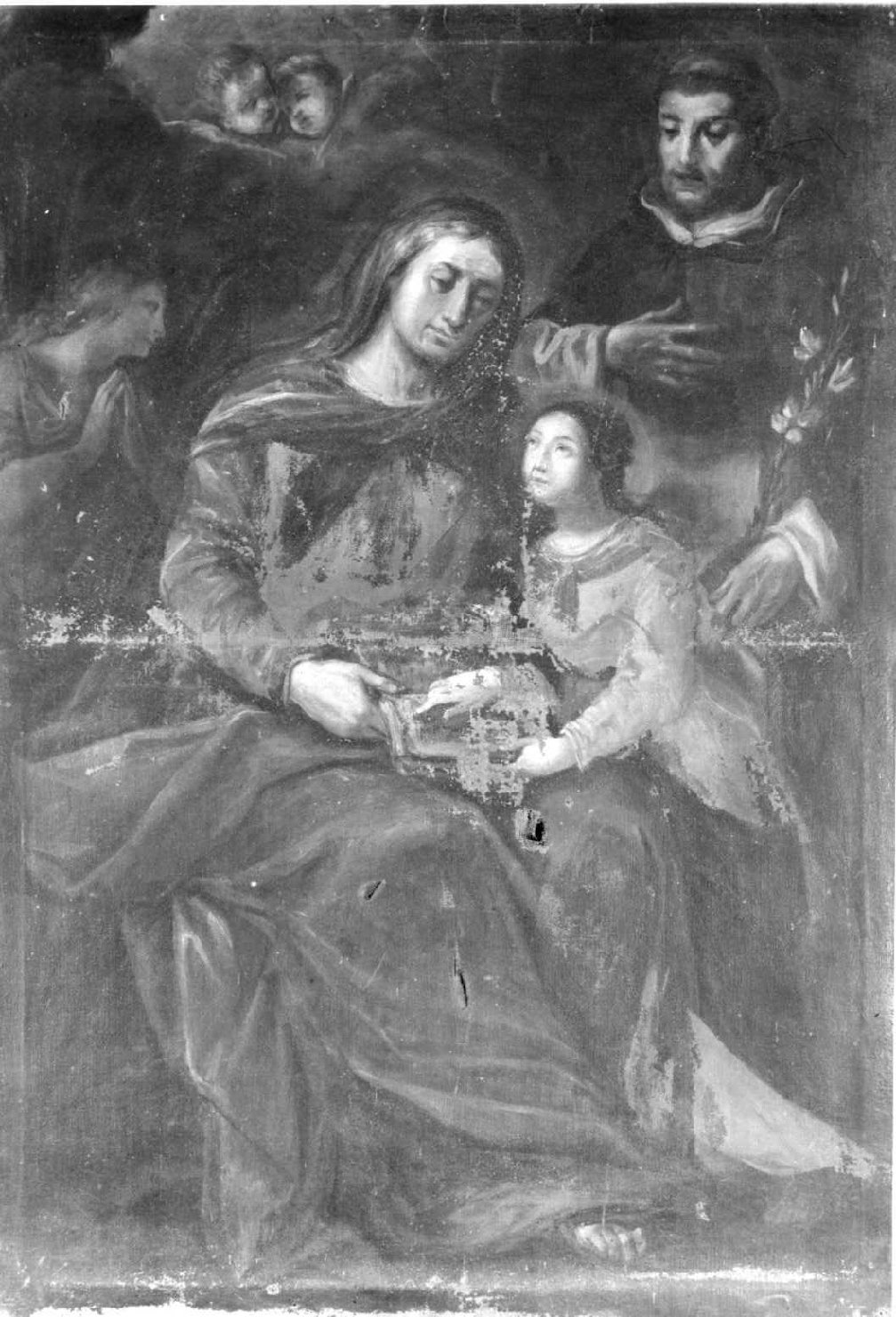 Maria Vergine e Sant'Anna con San Domenico (dipinto) - ambito emiliano (sec. XVII)