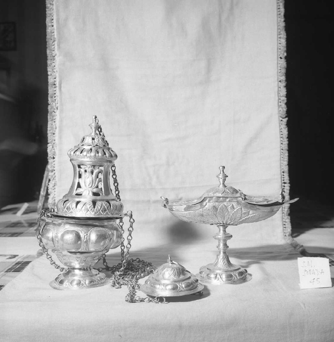 servizio per incensazione - manifattura emiliana (sec. XIX)