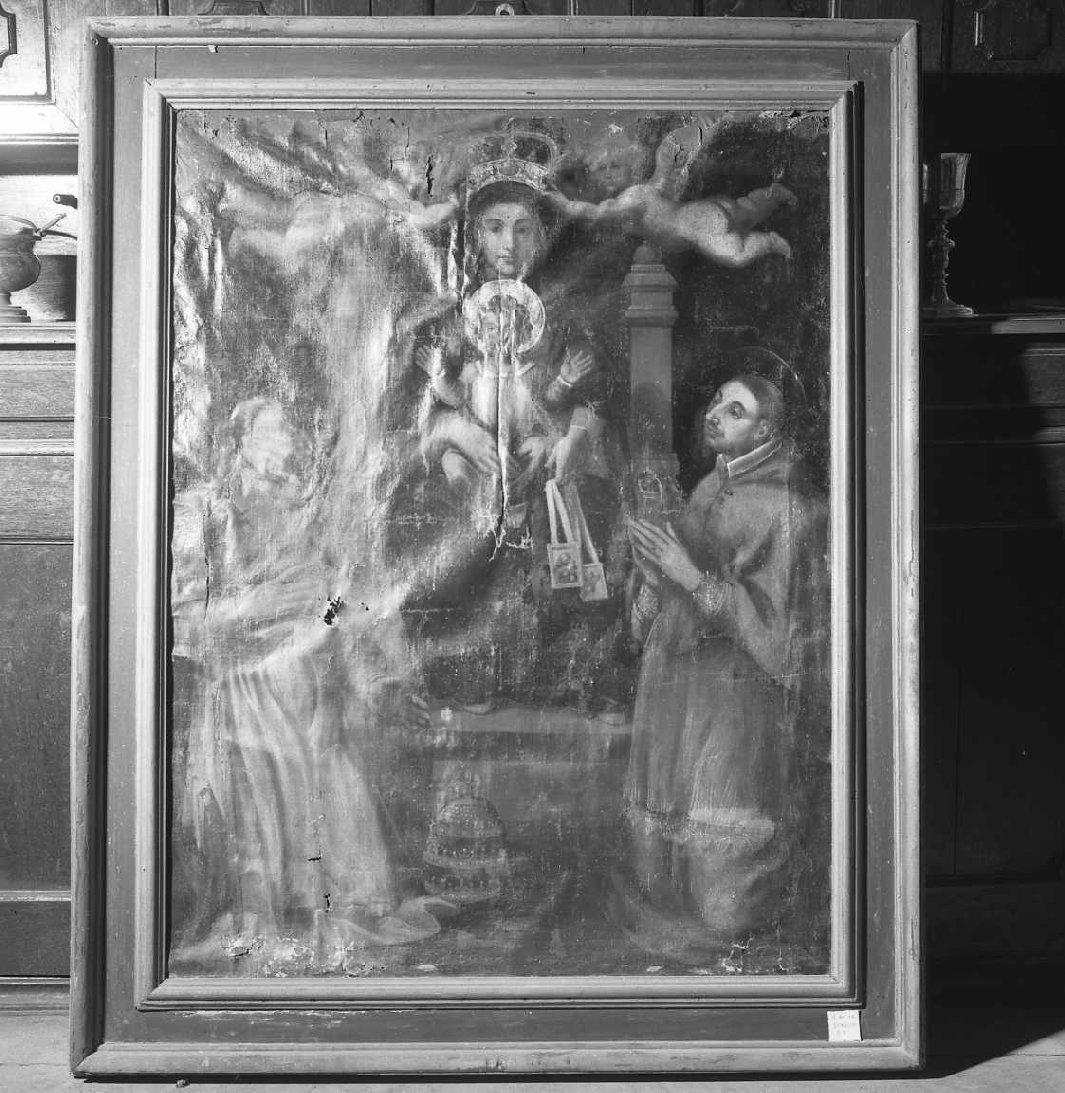 Madonna in trono con Bambino e Santi (dipinto) - ambito emiliano (seconda metà sec. XVII)