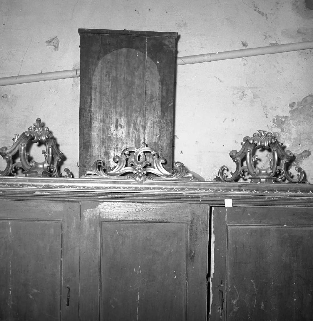 asta di baldacchino processionale, insieme - manifattura emiliana (sec. XIX)