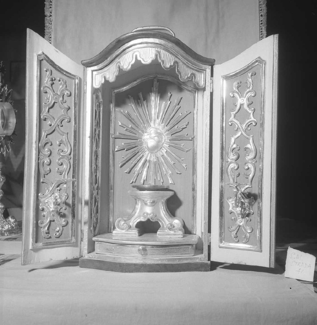 tronetto per esposizione eucaristica - manifattura emiliana (sec. XIX)