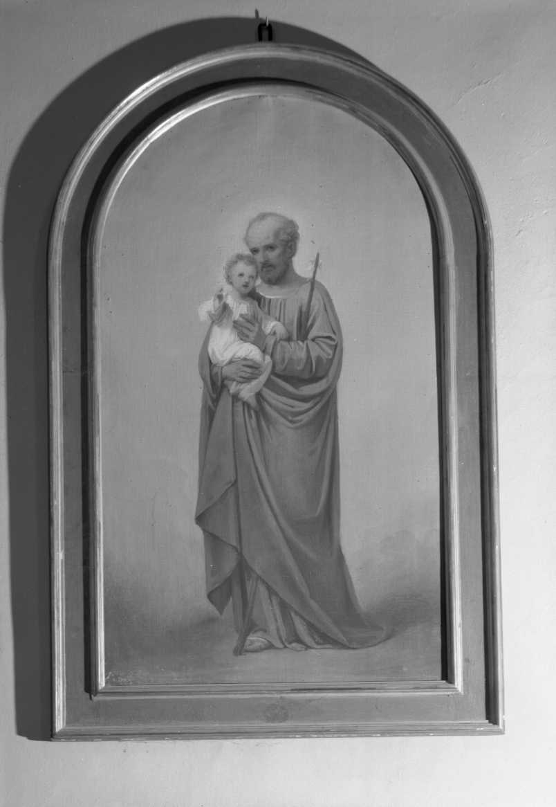 San Giuseppe e Gesù Bambino (dipinto) di Guardassoni Alessandro (sec. XIX)