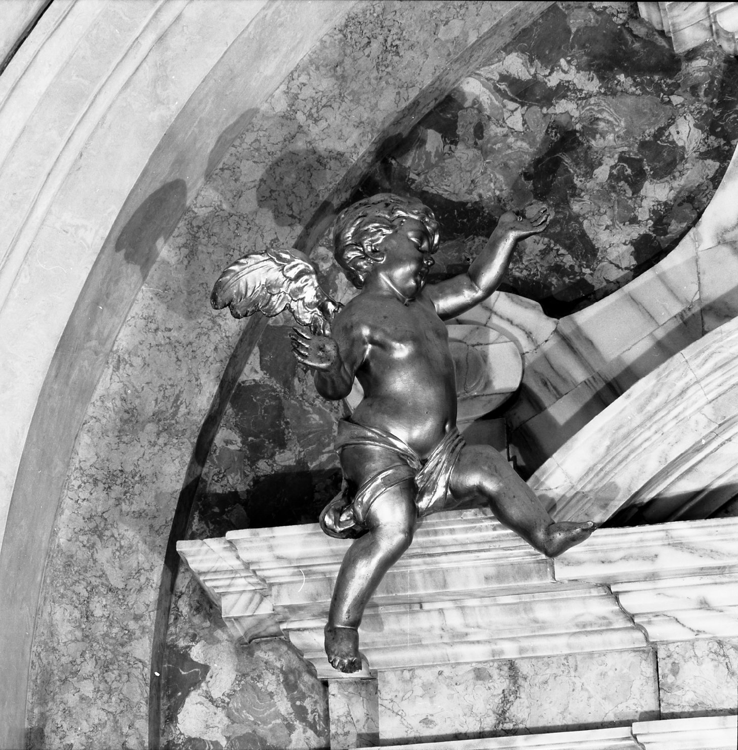 putto alato (scultura) - ambito bolognese (ultimo quarto sec. XIX)